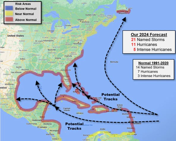 The Atlantic Hurricane Season Risk Map